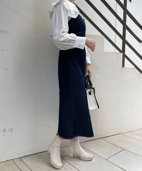 MAJESTIC LEGON（マジェスティックレゴン）の「ladyフロントボタンワンピ（ワンピース・レディース・ネイビー/ピンク/アイボリー・MEDIUM）」の15枚目の写真