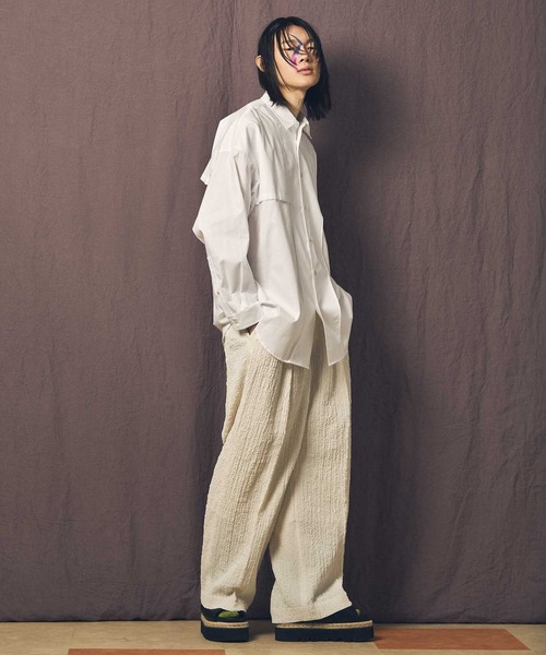 【希少】MAISON SPECIAL インサイドアウト ロングシャツ MAISON SPECIAL（メゾンスペシャル）の「《ユニセックスアイテム