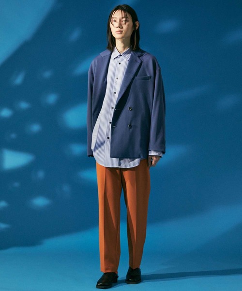 MAISON SPECIAL（メゾンスペシャル）の「《ユニセックスアイテム》インサイドアウトプライムオーバーレギュラーカラーシャツ【MAISON SPECIAL/メゾンスペシャル】（シャツ/ブラウス・メンズ・ダークネイビー/ネイビー/サックスブルー/チャコールグレー/オフホワイト/ブルー/グレー・1/2）」の20枚目の写真