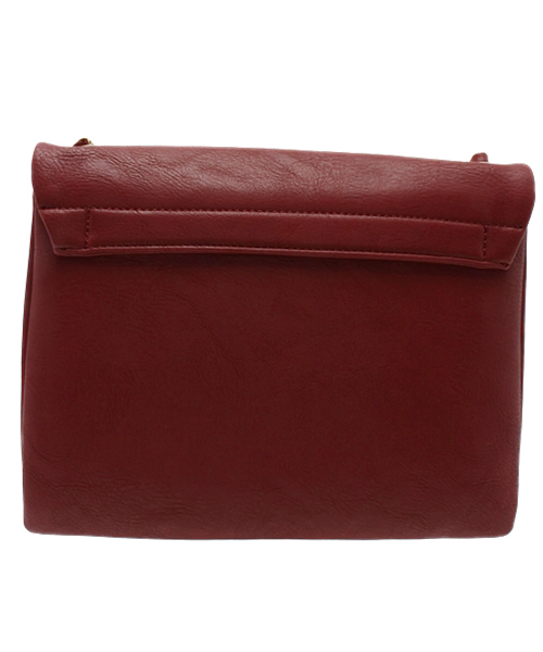 ROSE BUD（ローズバッド）の「(SMORK)J081 PU SHOULDER BAG （ショルダーバッグ・レディース・ブラック/ワイン・ONE SIZE）」の5枚目の写真