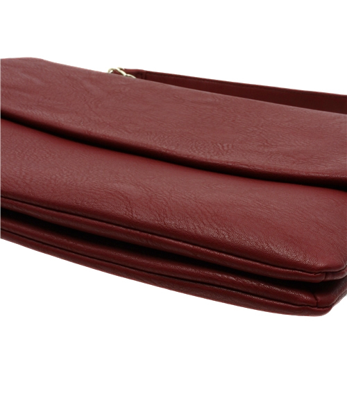 ROSE BUD（ローズバッド）の「(SMORK)J081 PU SHOULDER BAG （ショルダーバッグ・レディース・ブラック/ワイン・ONE SIZE）」の4枚目の写真