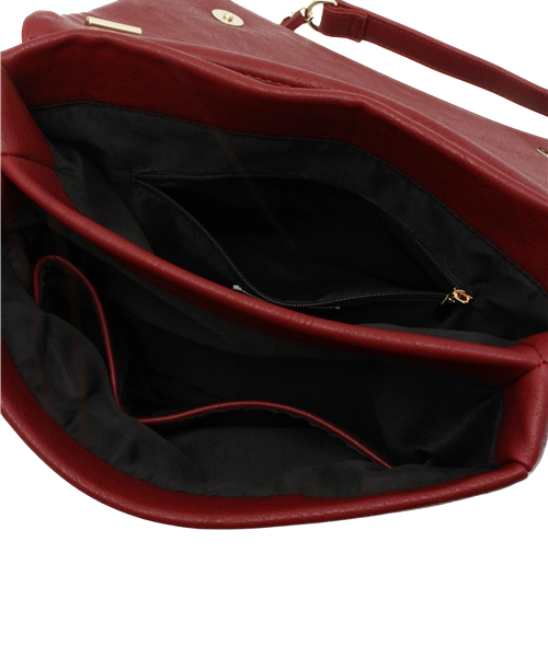ROSE BUD（ローズバッド）の「(SMORK)J081 PU SHOULDER BAG （ショルダーバッグ・レディース・ブラック/ワイン・ONE SIZE）」の9枚目の写真
