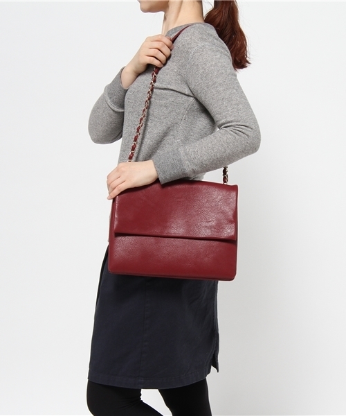 ROSE BUD（ローズバッド）の「(SMORK)J081 PU SHOULDER BAG （ショルダーバッグ・レディース・ブラック/ワイン・ONE SIZE）」の7枚目の写真