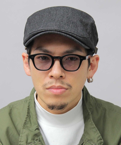 Ruben(ルーベン)の「デニム ヒッコリーストライプ ハンチング帽(ハンチング/ベレー帽・メンズ・ブラック/ネイビー/ストライプ・FREE)」の5枚目の写真