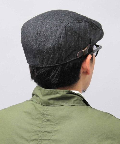 Ruben(ルーベン)の「デニム ヒッコリーストライプ ハンチング帽(ハンチング/ベレー帽・メンズ・ブラック/ネイビー/ストライプ・FREE)」の7枚目の写真