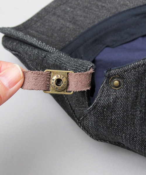 Ruben(ルーベン)の「デニム ヒッコリーストライプ ハンチング帽(ハンチング/ベレー帽・メンズ・ブラック/ネイビー/ストライプ・FREE)」の21枚目の写真