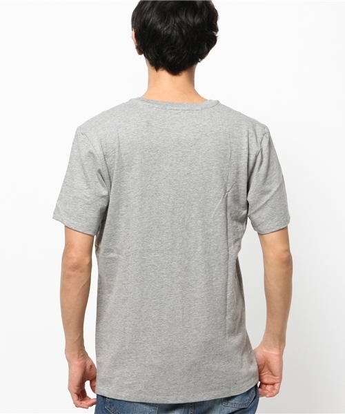 WEGO（ウィゴー）の「WEGO/スラブVネックポケTシャツ（Tシャツ/カットソー・メンズ・杢グレー/ブラック/ホワイト/ブルー・LARGE/SMALL/MEDIUM）」の14枚目の写真