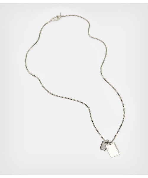 ALLSAINTS（オールセインツ）の「ALLSAINTS STERLING SILVER TAGS NECKLACE | ALLSAINTS スターリング シルバー タグ ネックレス（ネックレス・メンズ・シルバー系その他・ONE SIZE）」の7枚目の写真