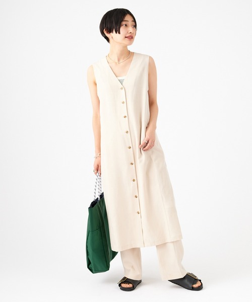 JOURNAL STANDARD（ジャーナルスタンダード）の「リネンブレンドスラックスパンツ（スラックス・レディース・ブラック/ベージュ・36/38）」の13枚目の写真