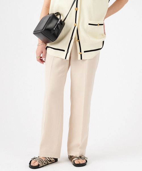 JOURNAL STANDARD（ジャーナルスタンダード）の「リネンブレンドスラックスパンツ（スラックス・レディース・ブラック/ベージュ・36/38）」の9枚目の写真