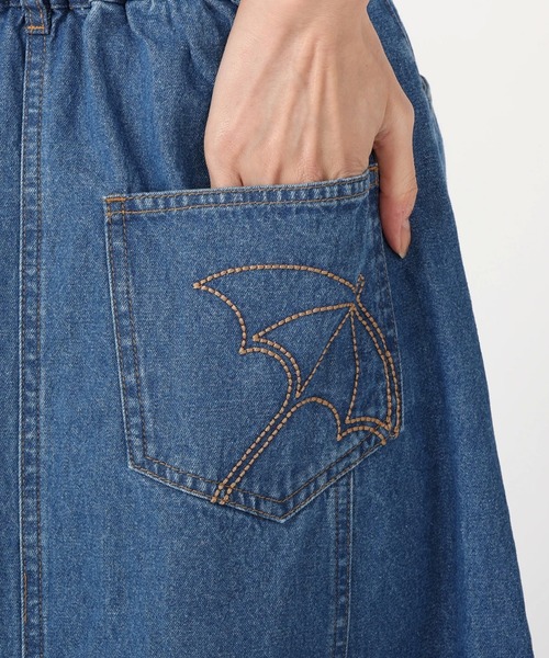 Arnold Palmer（アーノルドパーマー）の「ライトオンスデニム パネルロングスカート（デニムスカート・レディース・インディゴブルー/ライトインディゴブルー・M/L）」の9枚目の写真