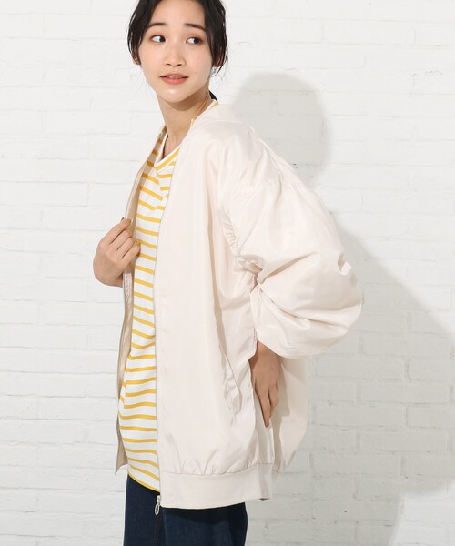 Cutie Blonde（キューティーブロンド）の「◆【S-L】ロングMA-1（ブルゾン・レディース・ナチュラル/ブラック/カーキ・03/01/02）」の8枚目の写真