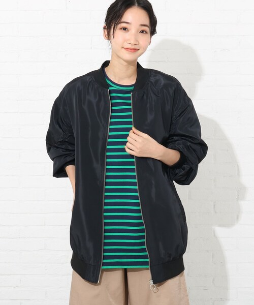 Cutie Blonde（キューティーブロンド）の「◆【S-L】ロングMA-1（ブルゾン・レディース・ナチュラル/ブラック/カーキ・03/01/02）」の9枚目の写真