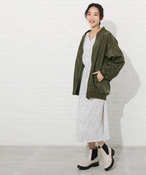 Cutie Blonde（キューティーブロンド）の「◆【S-L】ロングMA-1（ブルゾン・レディース・ナチュラル/ブラック/カーキ・03/01/02）」の10枚目の写真