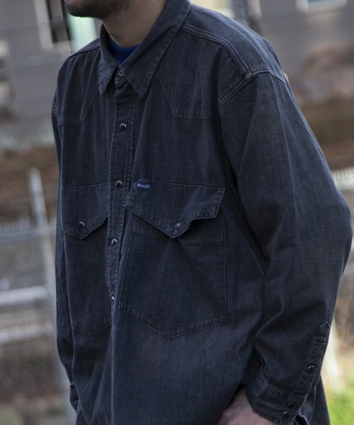 F/CE. （エフシーイー）の「F/CE. × Wrangler 127MW DENIM SHIRTS by F/CE. / エフシーイー × ラングラー 127MW デニムシャツ by エフシーイー（シャツ/ブラウス・メンズ・ブラック/インディゴブルー・MEDIUM/LARGE/SMALL）」の20枚目の写真