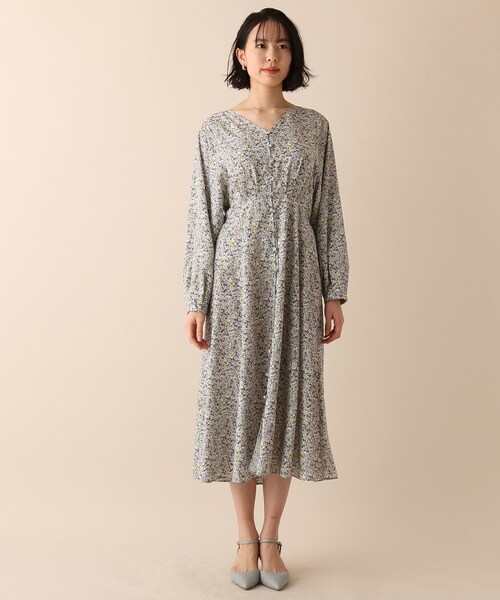 OPAQUE.CLIP（オペークドットクリップ）の「◆小花柄ドルマンワンピース（ワンピース・レディース・パープル系1/ホワイト系3/オレンジ系その他2・36/38）」の4枚目の写真