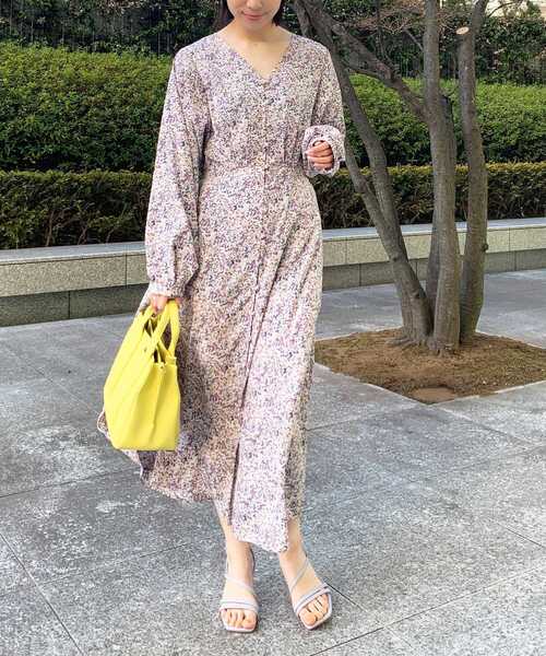 OPAQUE.CLIP（オペークドットクリップ）の「◆小花柄ドルマンワンピース（ワンピース・レディース・パープル系1/ホワイト系3/オレンジ系その他2・36/38）」の15枚目の写真