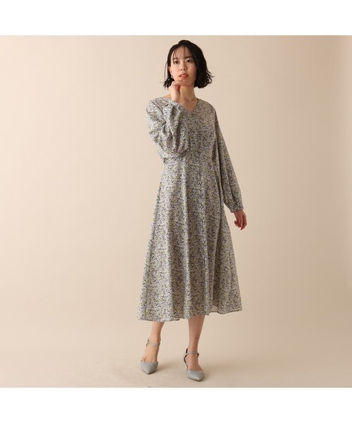 OPAQUE.CLIP（オペークドットクリップ）の「◆小花柄ドルマンワンピース（ワンピース・レディース・パープル系1/ホワイト系3/オレンジ系その他2・36/38）」の21枚目の写真