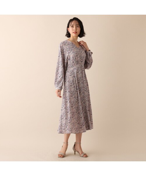 OPAQUE.CLIP（オペークドットクリップ）の「◆小花柄ドルマンワンピース（ワンピース・レディース・パープル系1/ホワイト系3/オレンジ系その他2・36/38）」の22枚目の写真