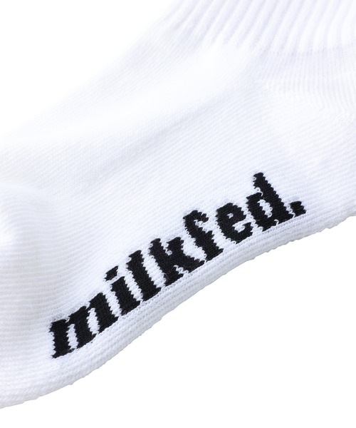 MILKFED.（ミルクフェド）の「TRIPLE COOPER LOGO SOCKS/ブランドロゴ/ミドル丈 靴下/ソックス（ソックス/靴下・レディース・ホワイト/ブラック/レッド/ライトパープル/ライトピンク・ONE SIZE）」の20枚目の写真