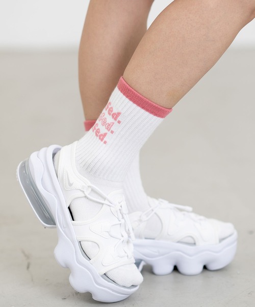 MILKFED.（ミルクフェド）の「TRIPLE COOPER LOGO SOCKS/ブランドロゴ/ミドル丈 靴下/ソックス（ソックス/靴下・レディース・ホワイト/ブラック/レッド/ライトパープル/ライトピンク・ONE SIZE）」の12枚目の写真