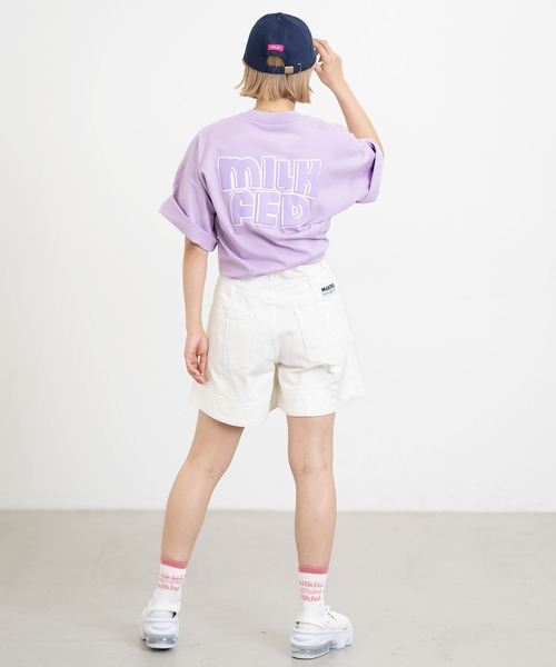 MILKFED.（ミルクフェド）の「TRIPLE COOPER LOGO SOCKS/ブランドロゴ/ミドル丈 靴下/ソックス（ソックス/靴下・レディース・ホワイト/ブラック/レッド/ライトパープル/ライトピンク・ONE SIZE）」の15枚目の写真