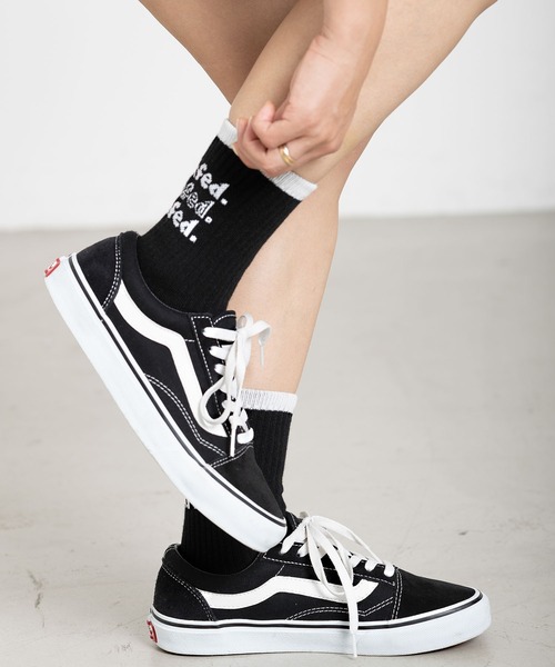 MILKFED.（ミルクフェド）の「TRIPLE COOPER LOGO SOCKS/ブランドロゴ/ミドル丈 靴下/ソックス（ソックス/靴下・レディース・ホワイト/ブラック/レッド/ライトパープル/ライトピンク・ONE SIZE）」の10枚目の写真