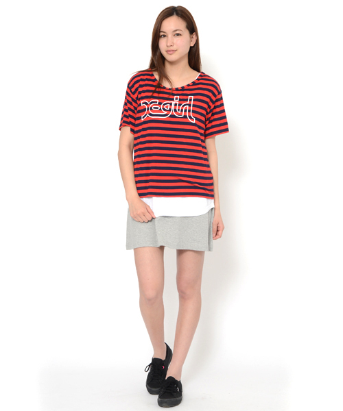 X-girl（エックスガール）の「【Zipper夏号掲載】3 PIECE SET DRESS（ワンピース・レディース・アッシュ/イエロー/ネイビー・1/2）」の2枚目の写真
