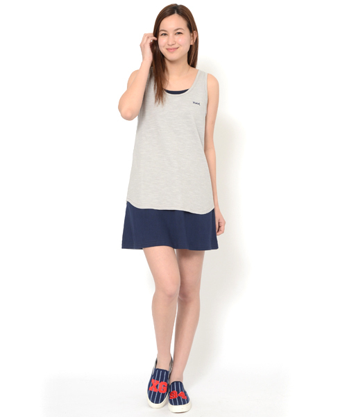 X-girl（エックスガール）の「【Zipper夏号掲載】3 PIECE SET DRESS（ワンピース・レディース・アッシュ/イエロー/ネイビー・1/2）」の22枚目の写真