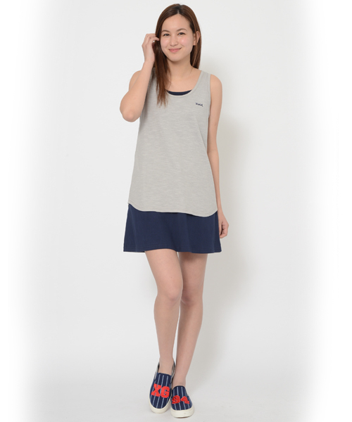 X-girl（エックスガール）の「【Zipper夏号掲載】3 PIECE SET DRESS（ワンピース・レディース・アッシュ/イエロー/ネイビー・1/2）」の13枚目の写真