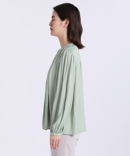 INED CLARO（イネドクラロ）の「ギャザーブラウス（シャツ/ブラウス・レディース・ホワイト/ブルー/グリーン・フリー）」の7枚目の写真