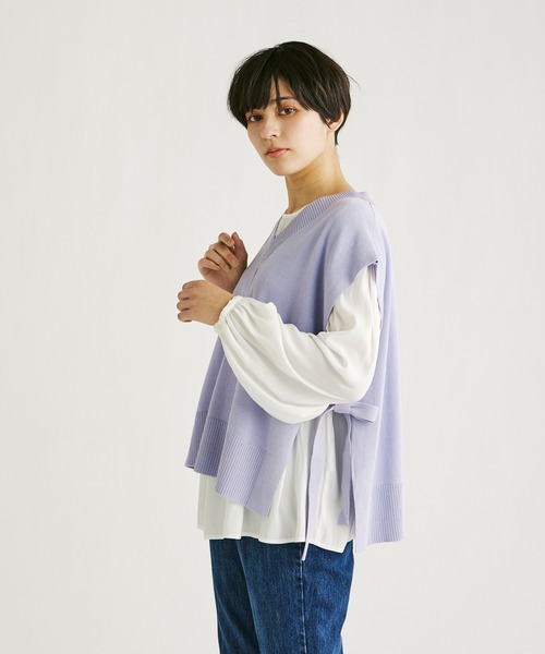 INED CLARO（イネドクラロ）の「ギャザーブラウス（シャツ/ブラウス・レディース・ホワイト/ブルー/グリーン・フリー）」の11枚目の写真