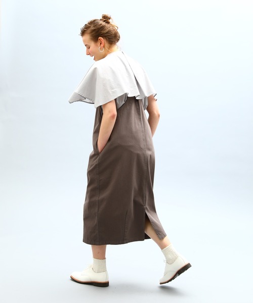 Kelen(ケレン)の「「KELEN/ ケレン」COCOON JUMPER SKIRT"LOOK"(スカート・レディース・チャコールグレー/カーキ/ライトベージュ・FREE)」の5枚目の写真