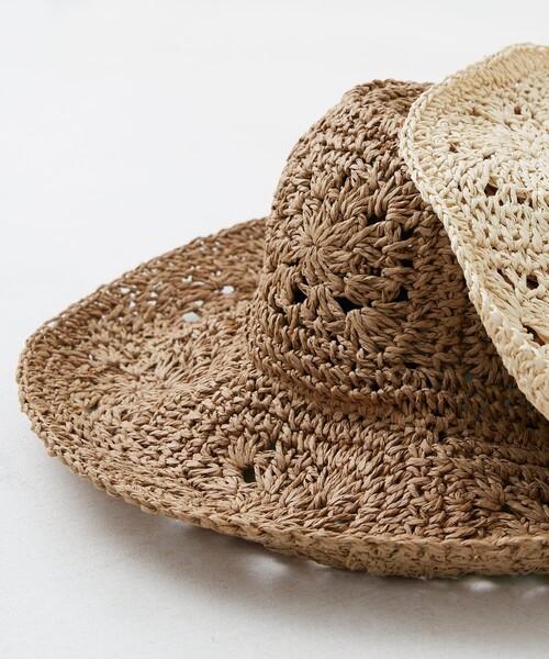 FREAK'S STORE（フリークスストア）の「【WEB限定】フラワーモチーフハット（ハット・レディース・ブラウン/ナチュラル・ONE SIZE）」の10枚目の写真