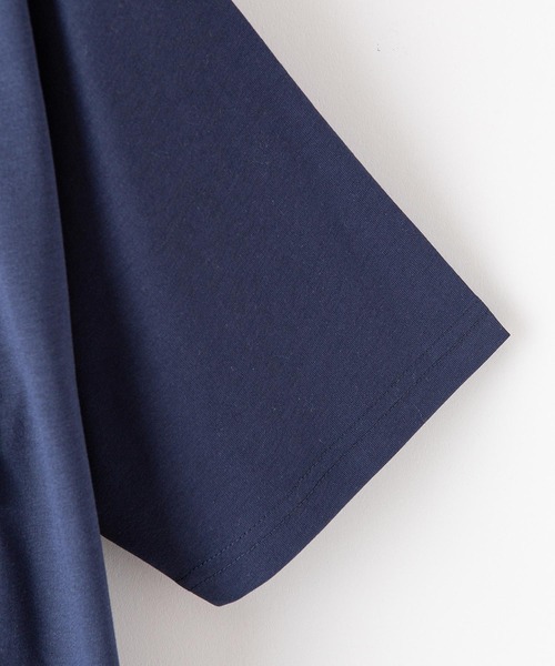 Blue Standard （ブルースタンダード）の「【BLUE STANDARD/ブルースタンダード】汗染みの目立ちにくいゼロステイン　汗シミ防止加工　撥水性　UVカット　胸ポケット付きクルーネックTシャツ（Tシャツ/カットソー・メンズ・ホワイト/ブラック/ダークグリーン/ネイビー/カーキ/サックスブルー/ピンク系その他/ダークベージュ/アーミー・SMALL/MEDIUM/X-LARGE/LARGE）」の15枚目の写真