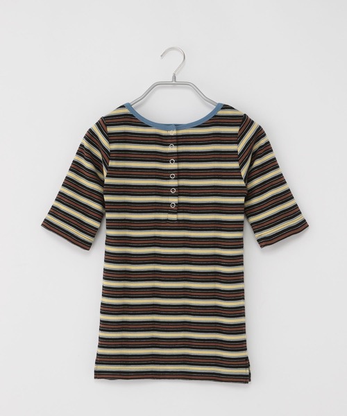 niko and...（ニコアンド）の「[MODE NORM CORE]マルチボーダー2WAYプルオーバー（Tシャツ/カットソー・レディース・ネイビー/オフホワイト/ライトグリーン・MEDIUM/LARGE）」の13枚目の写真