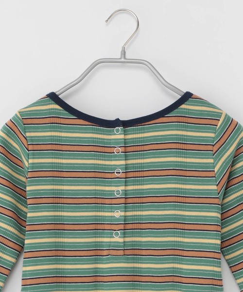 niko and...（ニコアンド）の「[MODE NORM CORE]マルチボーダー2WAYプルオーバー（Tシャツ/カットソー・レディース・ネイビー/オフホワイト/ライトグリーン・MEDIUM/LARGE）」の11枚目の写真