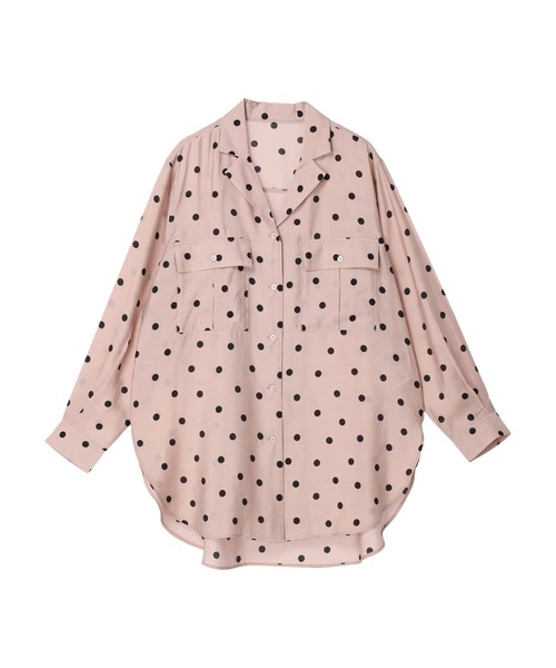 AMERICAN HOLIC(アメリカンホリック)の「開襟Wポケットシアーシャツ(シャツ/ブラウス・レディース・ブラック/ピンク・L/M)」の11枚目の写真