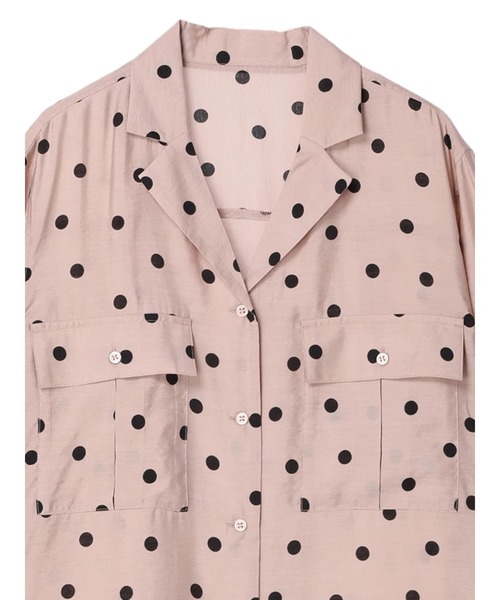 AMERICAN HOLIC(アメリカンホリック)の「開襟Wポケットシアーシャツ(シャツ/ブラウス・レディース・ブラック/ピンク・L/M)」の22枚目の写真