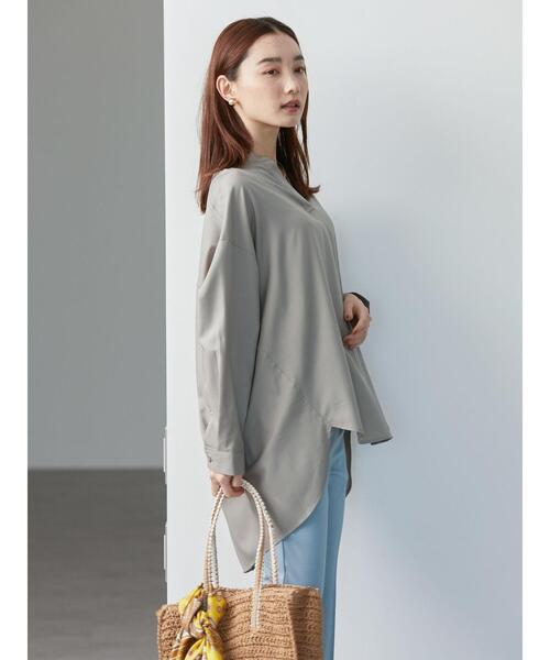 AMERICAN HOLIC（アメリカンホリック）の「イージーケアバックタックリラックススキッパーシャツ（シャツ/ブラウス・レディース・オフホワイト/グレイッシュベージュ・M/L）」の18枚目の写真