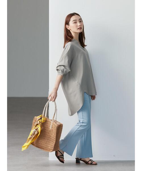 AMERICAN HOLIC（アメリカンホリック）の「イージーケアバックタックリラックススキッパーシャツ（シャツ/ブラウス・レディース・オフホワイト/グレイッシュベージュ・M/L）」の22枚目の写真