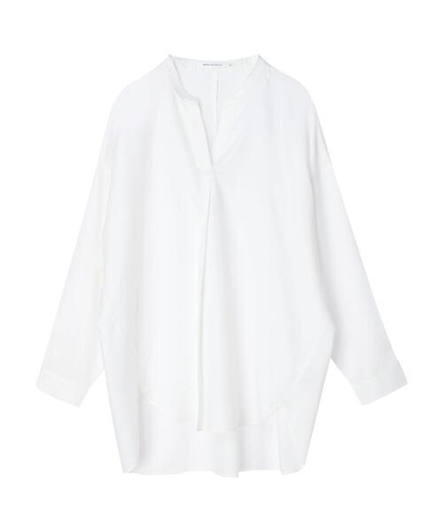 AMERICAN HOLIC（アメリカンホリック）の「イージーケアバックタックリラックススキッパーシャツ（シャツ/ブラウス・レディース・オフホワイト/グレイッシュベージュ・M/L）」の13枚目の写真