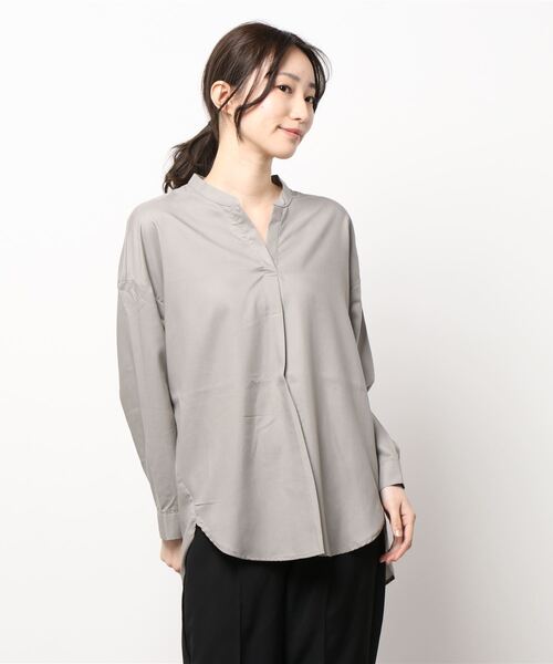 AMERICAN HOLIC（アメリカンホリック）の「イージーケアバックタックリラックススキッパーシャツ（シャツ/ブラウス・レディース・オフホワイト/グレイッシュベージュ・M/L）」の17枚目の写真