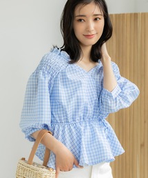 fifth | 【9周年記念】ペプラムチェックブラウス(シャツ/ブラウス)