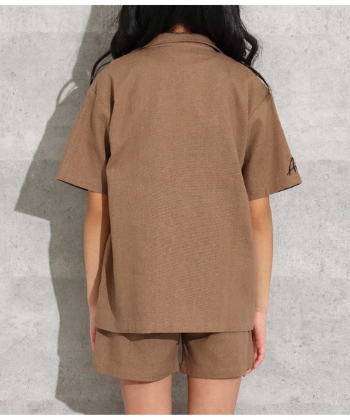 ANAP kids（アナップキッズ）の「リネン風セットアップ（シャツ/ブラウス・キッズ・アイボリー/ベージュ・130cm/110cm/120cm）」の10枚目の写真