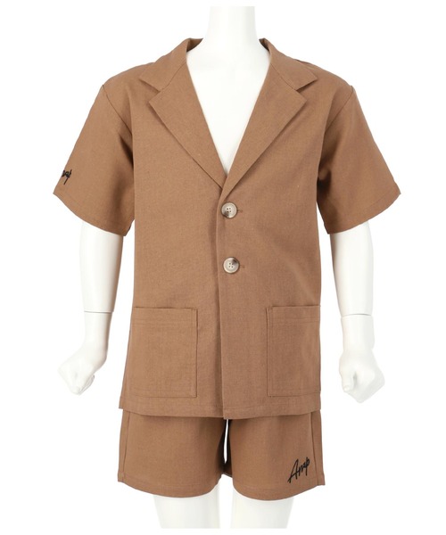 ANAP kids（アナップキッズ）の「リネン風セットアップ（シャツ/ブラウス・キッズ・アイボリー/ベージュ・130cm/110cm/120cm）」の11枚目の写真