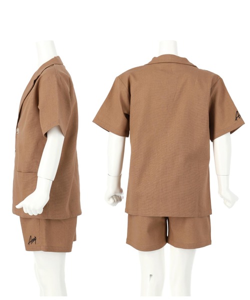 ANAP kids（アナップキッズ）の「リネン風セットアップ（シャツ/ブラウス・キッズ・アイボリー/ベージュ・130cm/110cm/120cm）」の12枚目の写真
