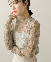 frames RAY CASSIN | シアーアートフラワーボトルネックプルオーバー(Tシャツ/カットソー)