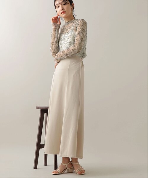 frames RAY CASSIN（フレームスレイカズン）の「シアーアートフラワーボトルネックプルオーバー（Tシャツ/カットソー・レディース・オフホワイト/ベージュ系・FREE）」の4枚目の写真