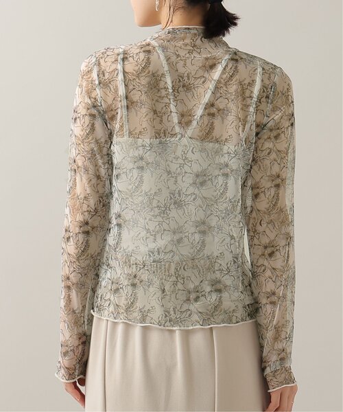 frames RAY CASSIN（フレームスレイカズン）の「シアーアートフラワーボトルネックプルオーバー（Tシャツ/カットソー・レディース・オフホワイト/ベージュ系・FREE）」の10枚目の写真